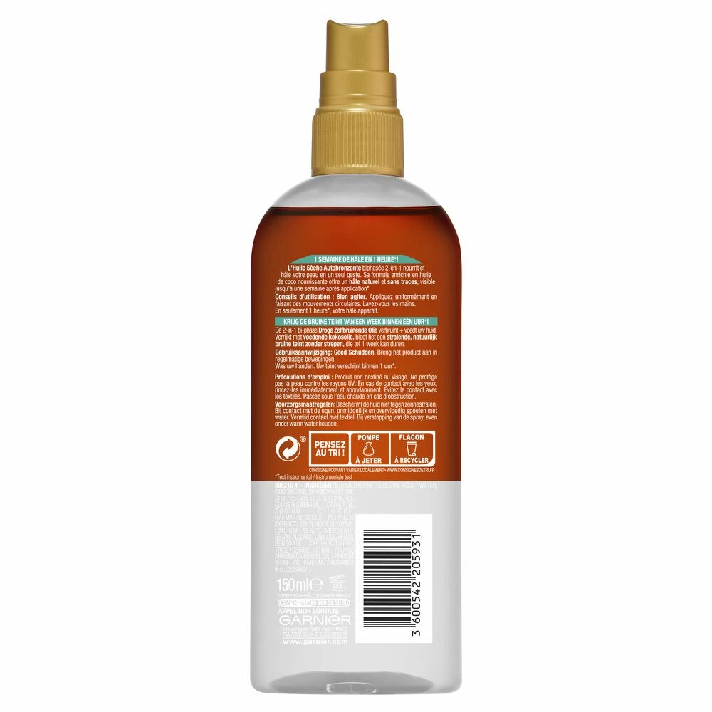 Garnier Ambre Solaire Zelfbruinende Olie Natural Bronzer 4 Garnier Ambre Solaire Zelfbruinende Olie Natural Bronzer - Afbeelding 2