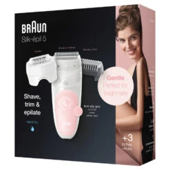 Braun Epilator Silk-épil 5-620 Wit/Roze -Clarins Verkoopwinkel 1003841 6