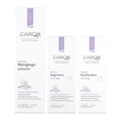 Zarqa Anti Age Set: Dagcrème, Nachtcrème En Reiningingsschuim Pakket