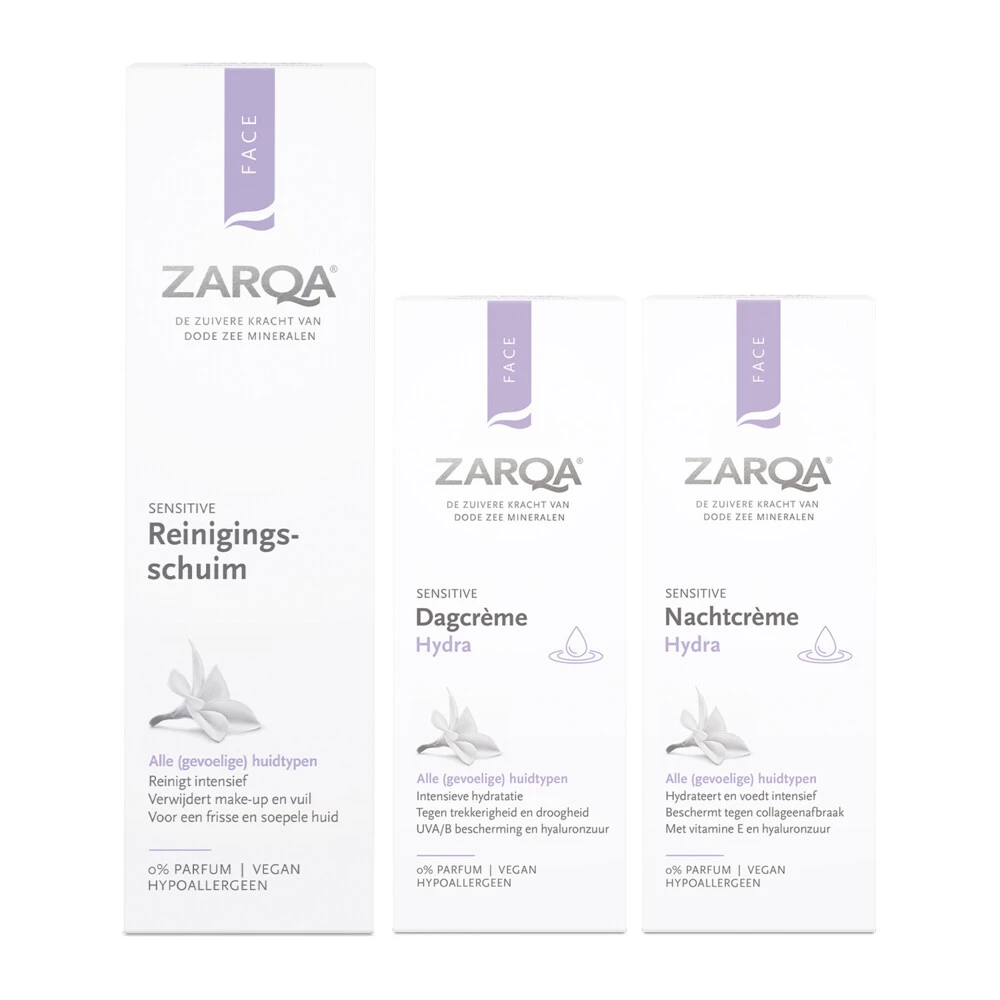 Zarqa Face Gevoelige Gezichtshuid Pakket 3 Zarqa Face Gevoelige Gezichtshuid Pakket