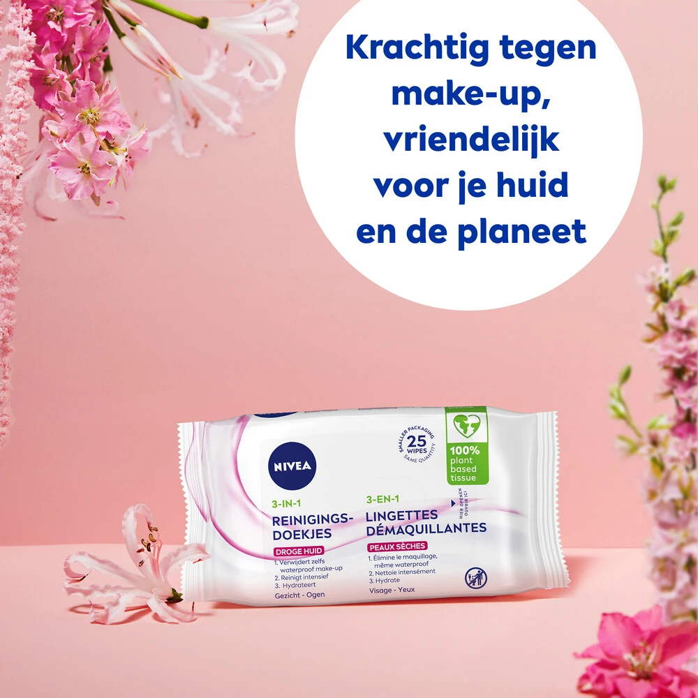 6x Nivea 3-in1- Verzachtende Reinigingsdoekjes 4 6x Nivea 3-in1- Verzachtende Reinigingsdoekjes - Afbeelding 2