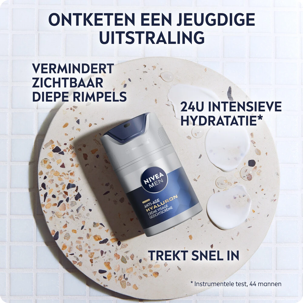 Nivea Men Anti-Age Hyaluron Gezichtcrème SPF 15 4 Nivea Men Anti-Age Hyaluron Gezichtcrème SPF 15 - Afbeelding 2