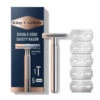 King C. Gillette Double Edge Safety Razor Houder En Scheermesjes 1 King C. Gillette Double Edge Safety Razor Houder En Scheermesjes -Clarins Verkoopwinkel 1034198