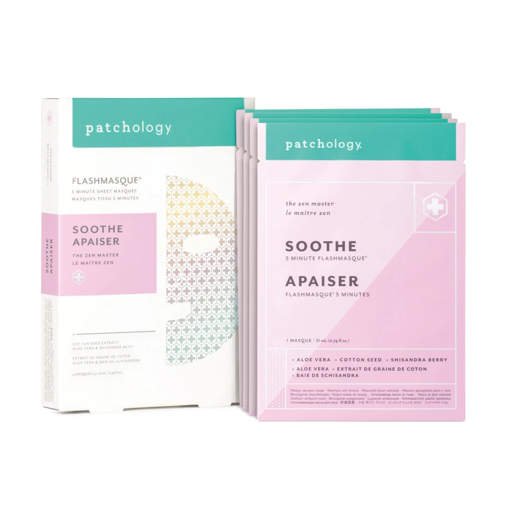Patchology FlashMasque Sheetmasker 4-pack Soothe 4 Patchology FlashMasque Sheetmasker 4-pack Soothe - Afbeelding 2