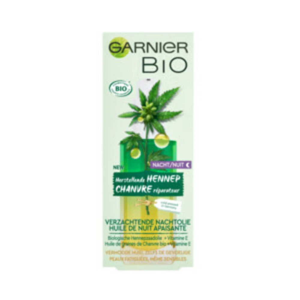 Garnier Bio Verzachtende Hennep Nachtolie 4 Garnier Bio Verzachtende Hennep Nachtolie - Afbeelding 2