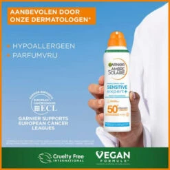 Garnier Ambre Solaire Sensitive Expert+ Beschermende Mist Spray SPF 50+ 9 Garnier Ambre Solaire Sensitive Expert+ Beschermende Mist Spray SPF 50+ -Clarins Verkoopwinkel 1067267 4