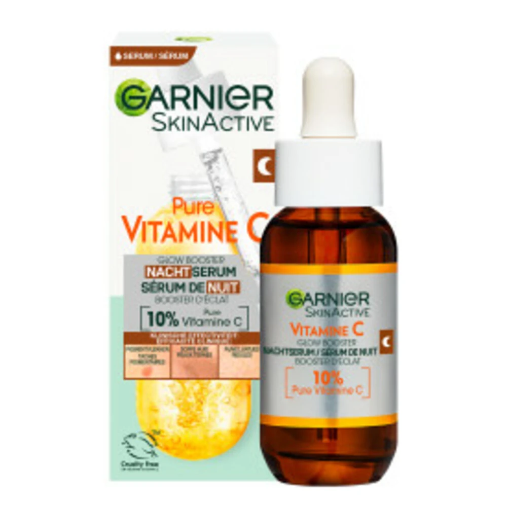 Garnier SkinActive 10% Pure Vitamine C* Anti-Pigmentvlekken Nachtserum 4 Garnier SkinActive 10% Pure Vitamine C* Anti-Pigmentvlekken Nachtserum - Afbeelding 2