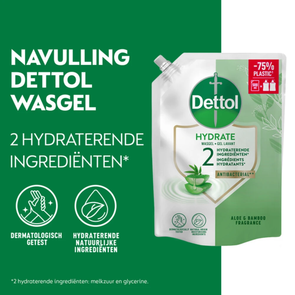 6x Dettol Refill Handzeep Hydrating Aloe Vera 4 6x Dettol Refill Handzeep Hydrating Aloe Vera - Afbeelding 2