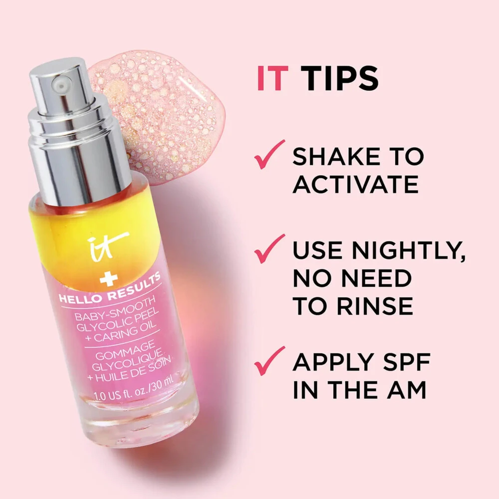 IT Cosmetics Hello Results BabySmooth Glycolic Peel + Carin Oil 5 IT Cosmetics Hello Results BabySmooth Glycolic Peel + Carin Oil - Afbeelding 3