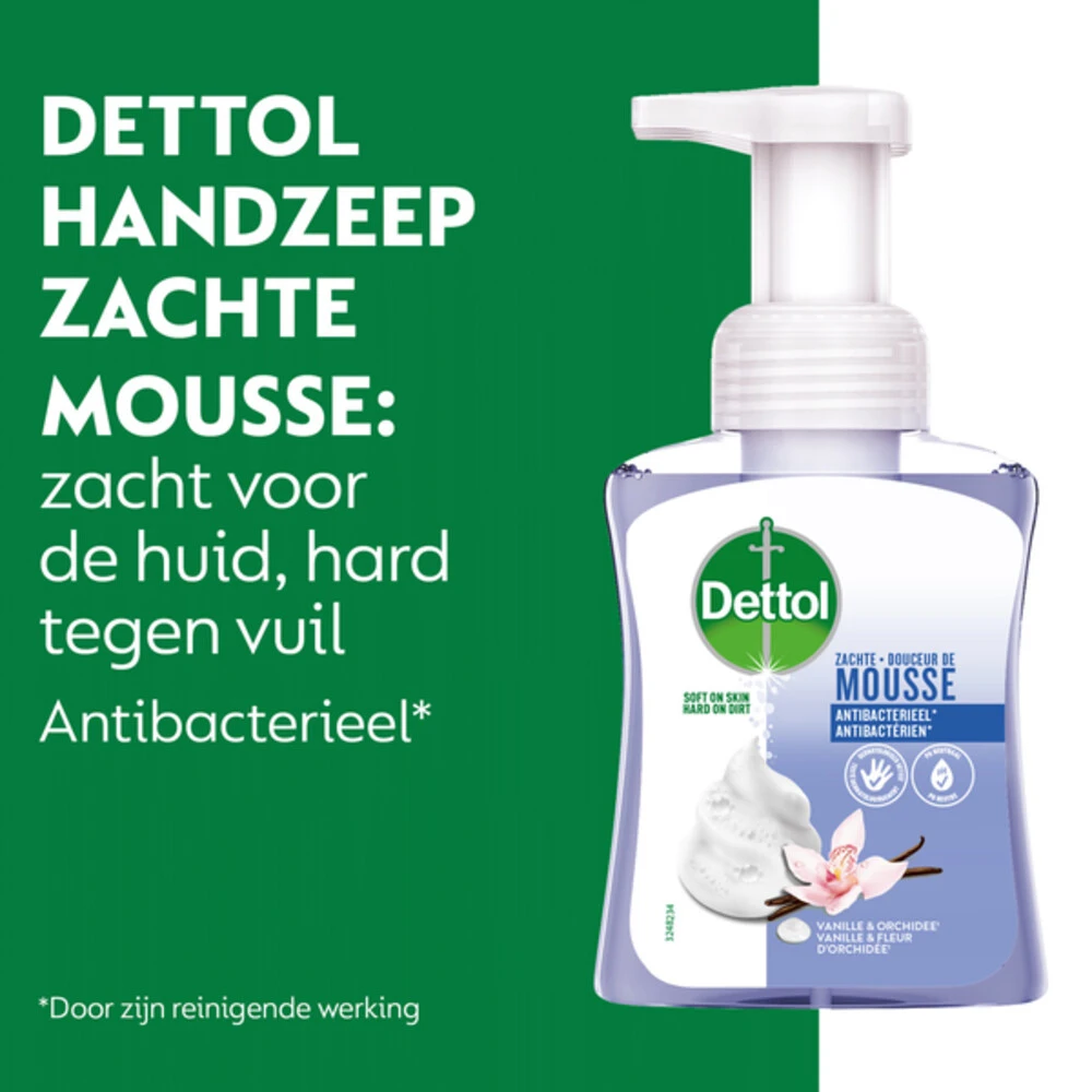 6x Dettol Foam Handzeep Orchidee & Vanille 5 6x Dettol Foam Handzeep Orchidee & Vanille - Afbeelding 3