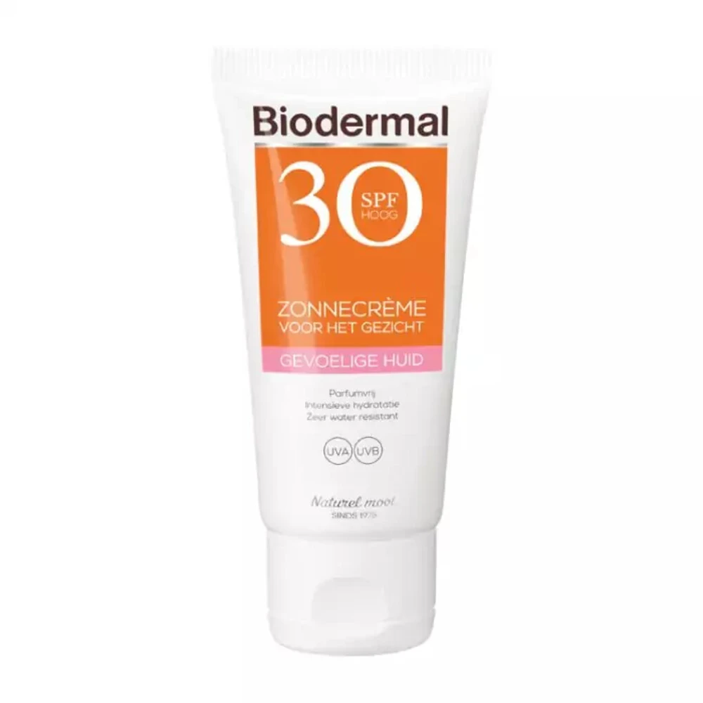 2x Biodermal Zonnecreme Gezicht Gevoelige Huid SPF 30 3 2x Biodermal Zonnecreme Gezicht Gevoelige Huid SPF 30