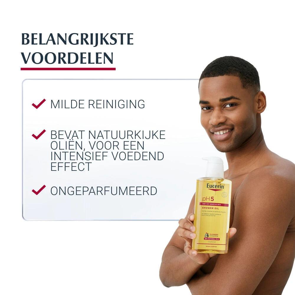 Eucerin Douche Olie PH5 Parfumvrij 4 Eucerin Douche Olie PH5 Parfumvrij - Afbeelding 2